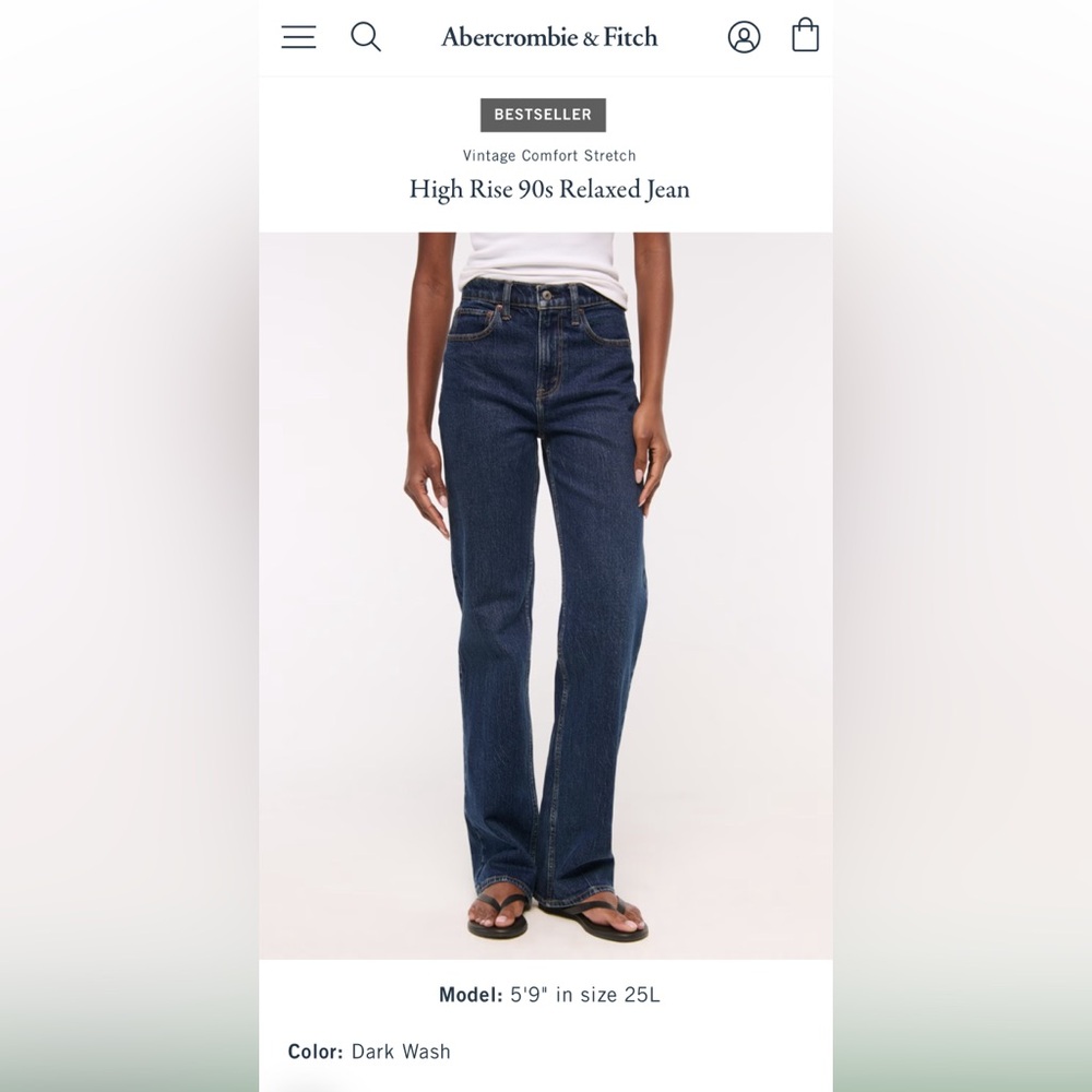 Abercrombie & Fitch Dark Blue 90s Relaxed fit jeans